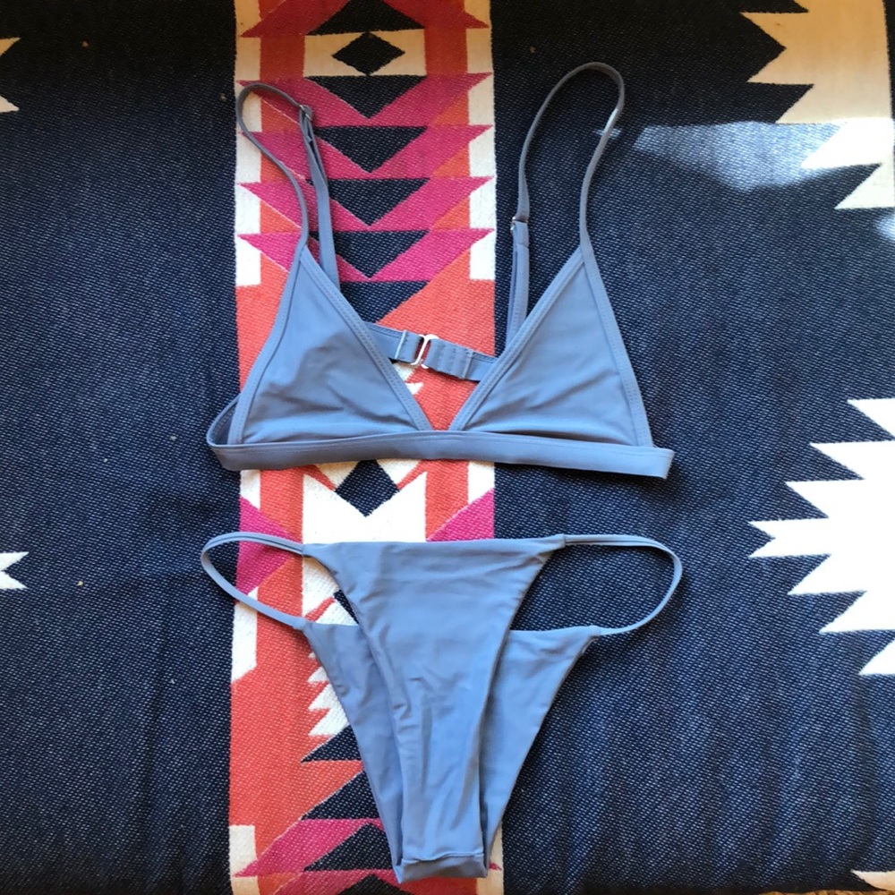 Gray Triangle Bikini - image 1